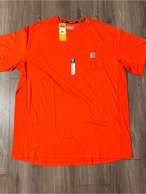 Carhartt Force Short-Sleeve Pocket Tee in High-Visibility Orange NWT
